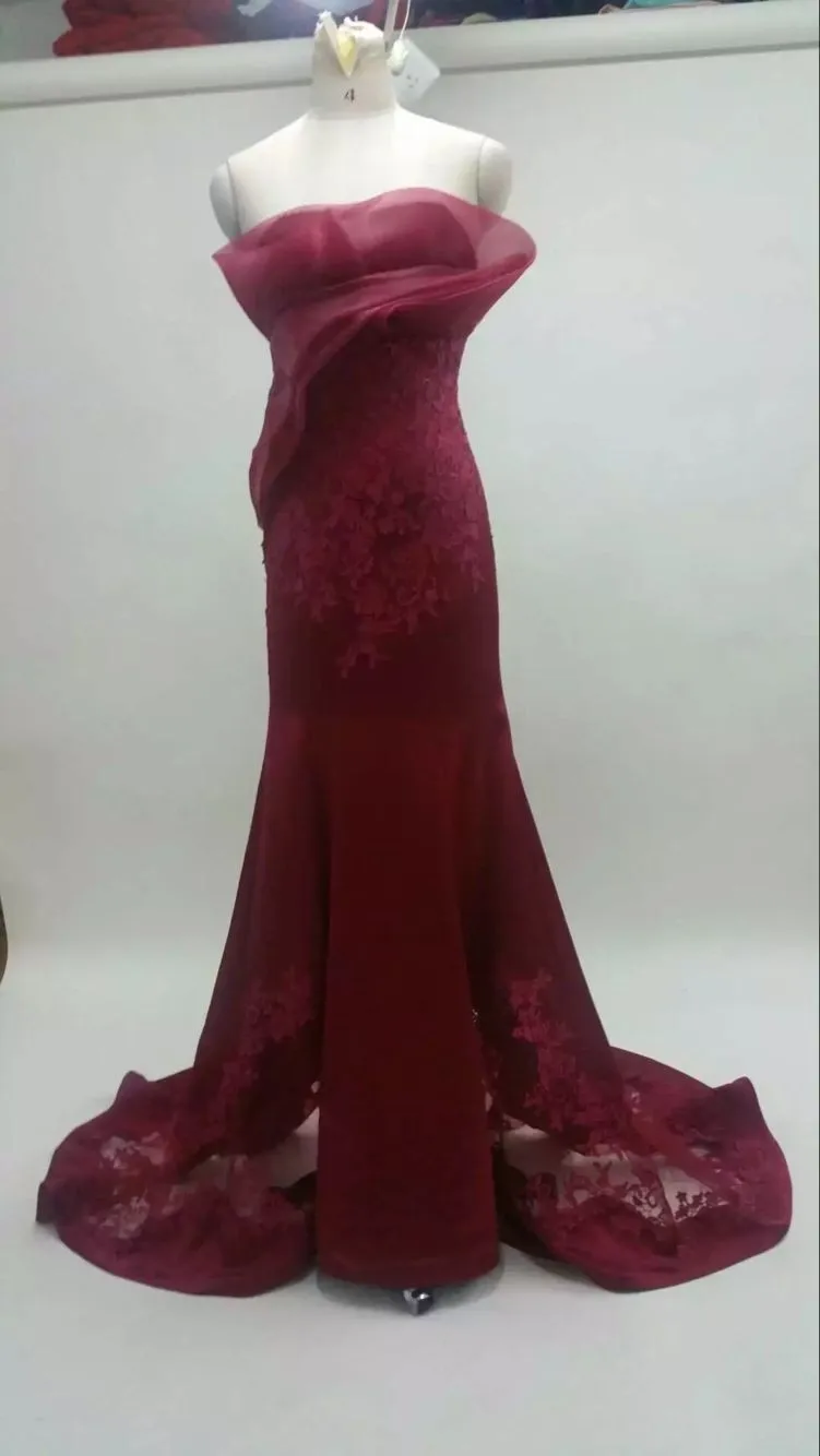 2016 Burgundy Mermaid Wedding Dresses Charming Colorful Sexy