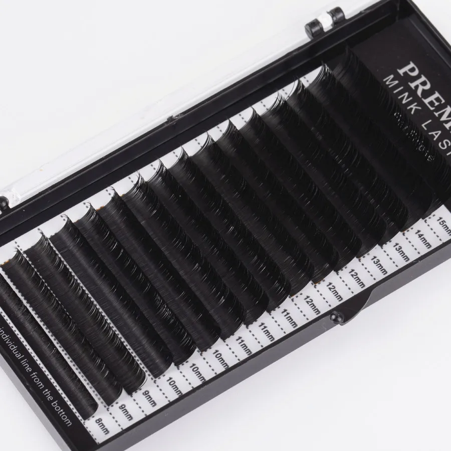 

16 Rows Flat Ellipse Eyelashes Extensions 8-15 mm Individual Eyelashes Faux Mink Lashes Maquiagem Individual False Eyelash