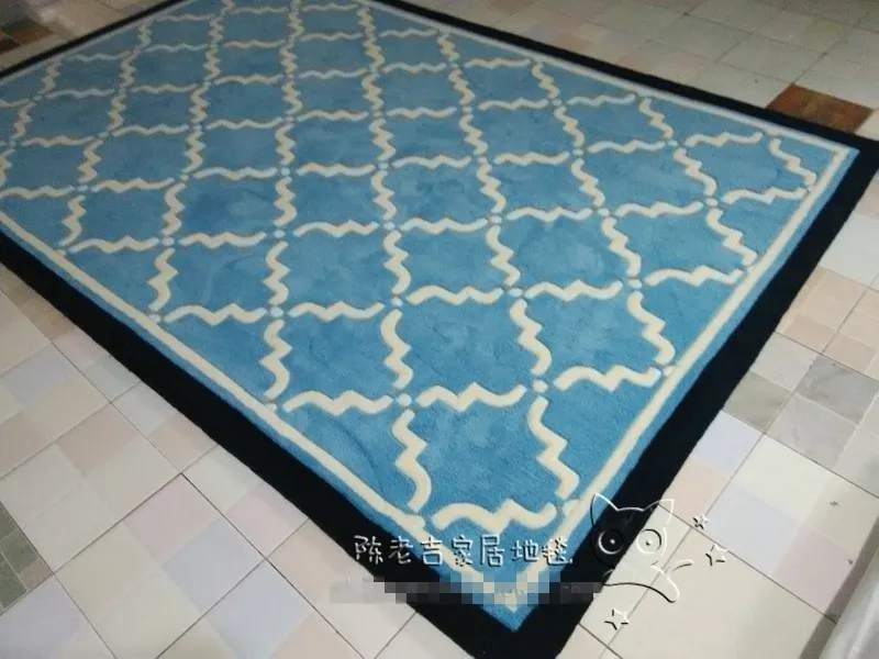 

NEW Arrival Fashion / European / Mediterranean land / Blue Handmade Acrylic Room Carpets And Rugs Bape Rug /Carpet Bath Mat