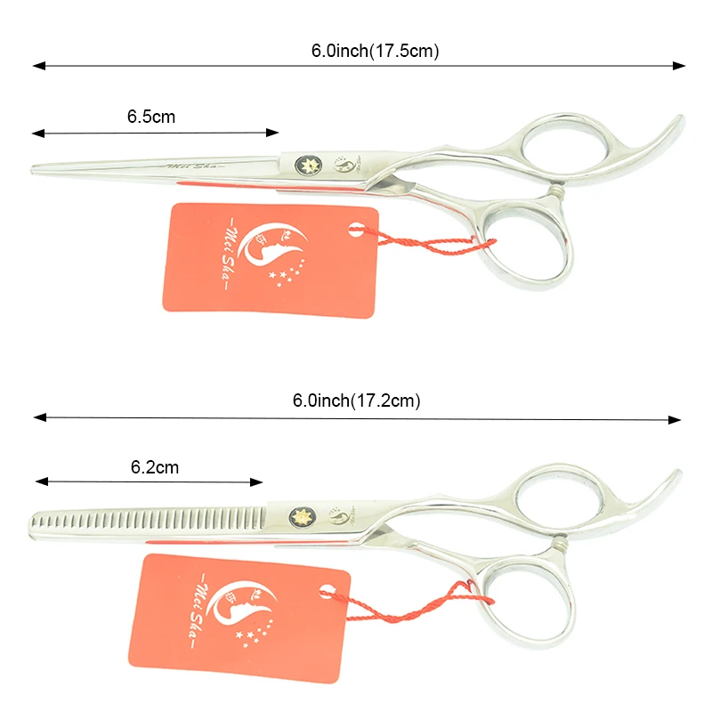 6,0 "профессиональные филировочные ножницы для стрижки волос комплект 440c Стальные Ножницы для человеческих волос для парикмахерской