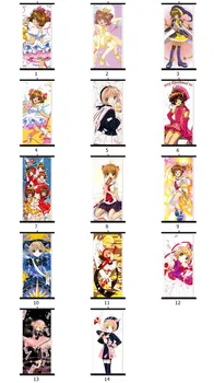 

November update Anime Cardcaptor Sakura KINOMOTO & LI SYAORAN & Daidouji Tomoyo Home Decor Wall Scroll Poster Decorative Picture