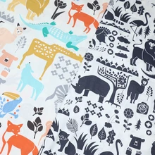 Черный и белый Лев Жираф лиса Фламинго DIY подушки килтинг домашний декор ручной работы tela tissus хлопок саржевая ткань