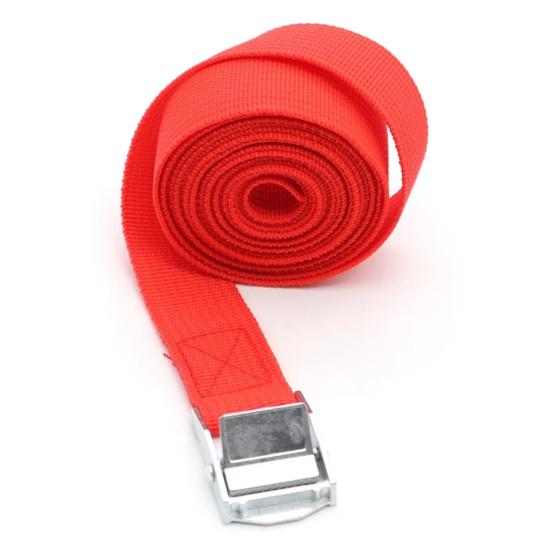 1M 2M 3M 5M*25mm Car Tension Rope Tie Down Strap Strong Ratchet Belt Luggage Bag Cargo Lashing With Metal Buckle