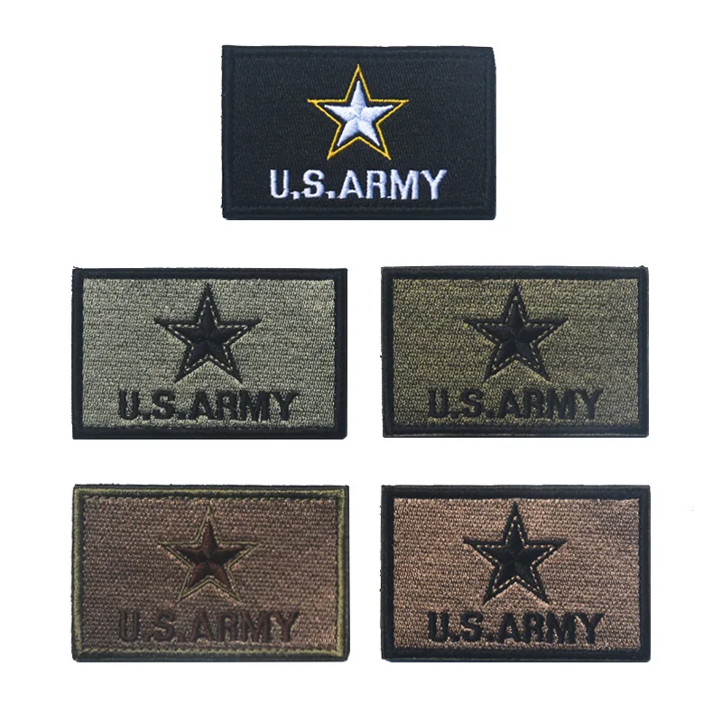 US ARMY Morale Patch hook&loop Army of One Star Embroidery Patches