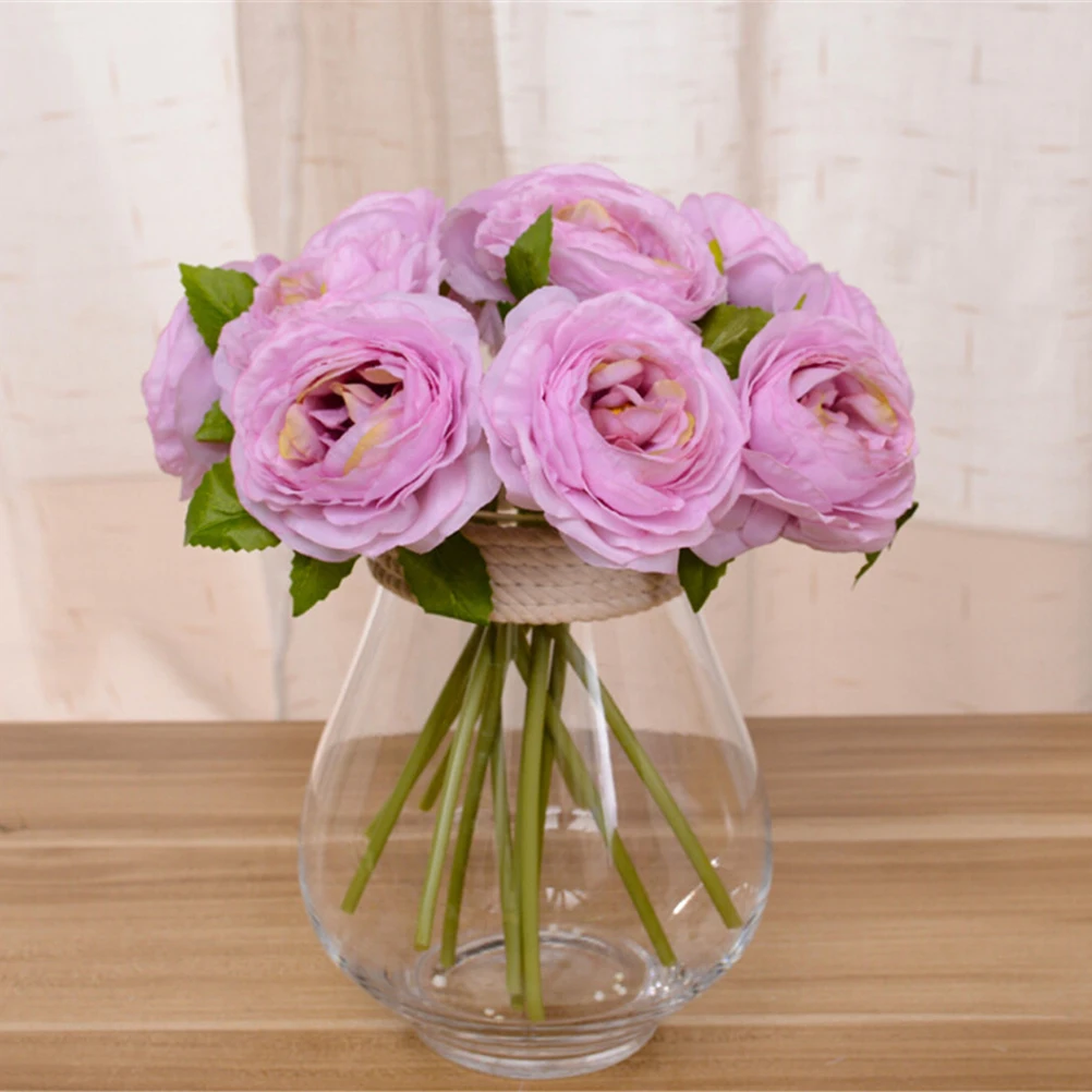 2019 New Artificial fake peony silk flower bridal bouquet floral arrangement home wedding party holiday garden decoration