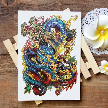 

Waterproof Temporary Tattoos Stickers Great Chinese Dragon Tattoo Flash Water Transfer Tattoos fake tattoos for women men #045
