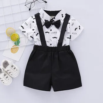 

Newborn Baby Clothing Sets Baby Boy Clothes Set Summer Infant Boy T-shirts + Shorts Overall Outfits 2PCS Sets Bebes Tracksuit