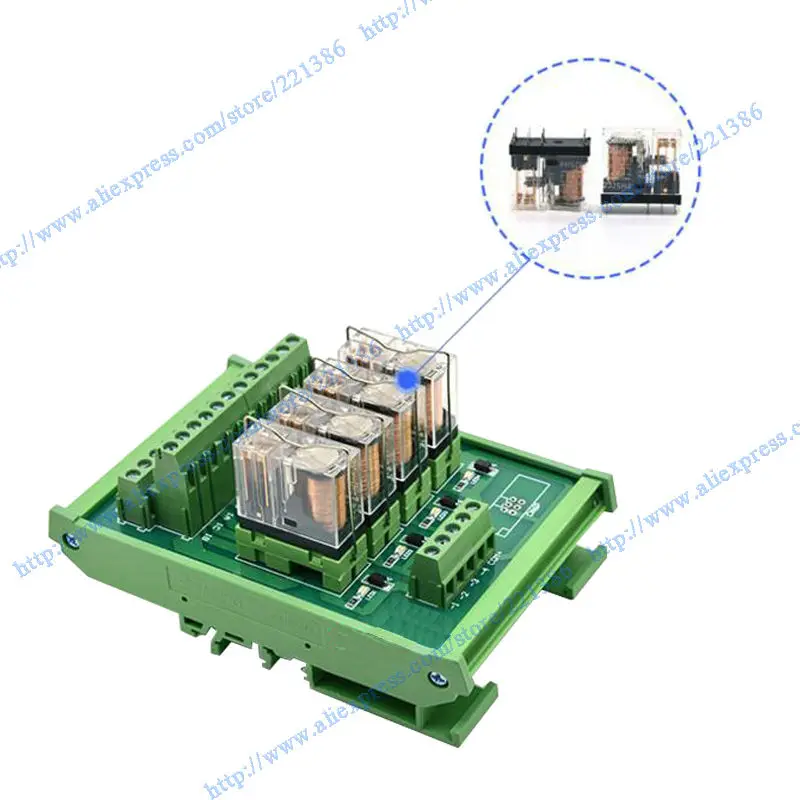 4 channels 5A 24V OMRON Relay Module driver board output ...