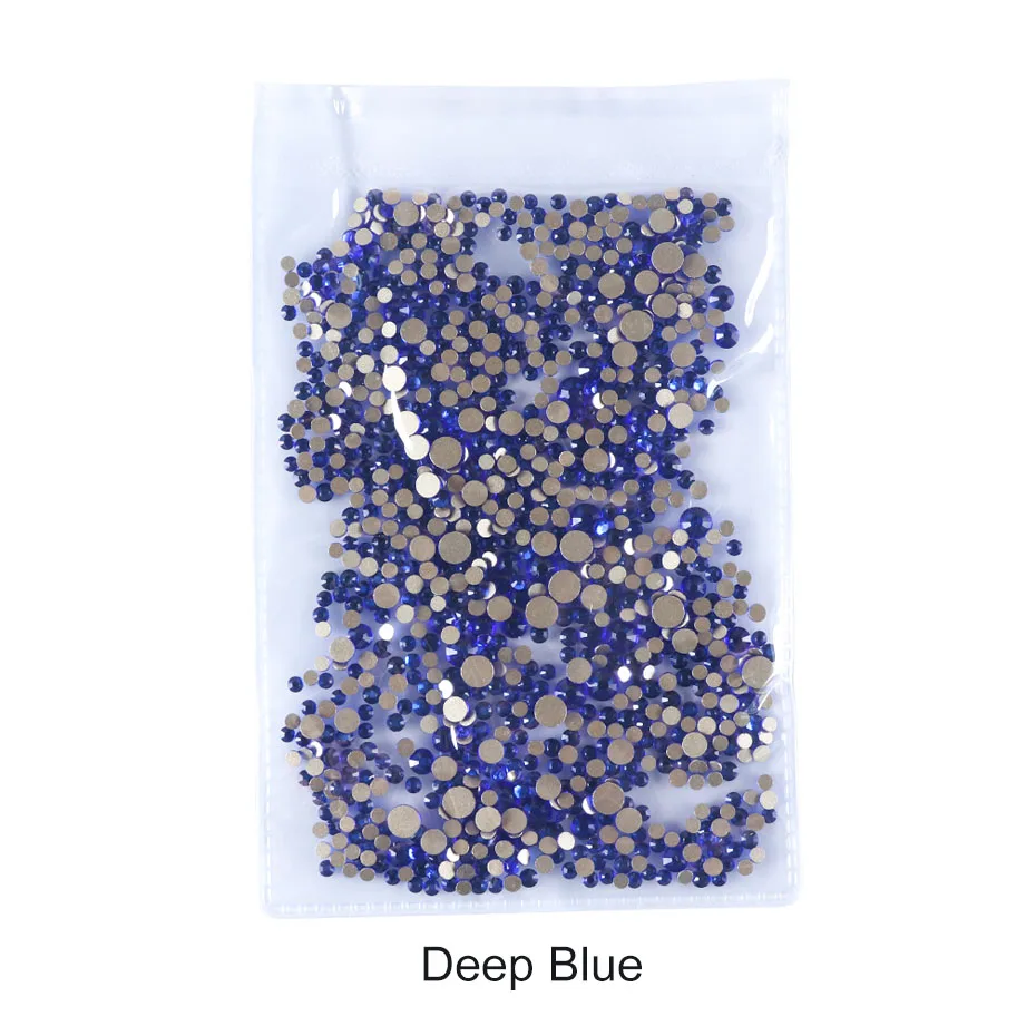 SS4-20, 1440 шт, стразы с плоской задней стороной, не исправляющие стекло, стразы, блестящие камни, швейная ткань, украшение одежды JI1015 - Цвет: Deep Blue