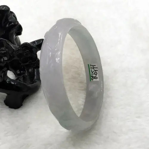 

2703 China Beautiful Hand-carved lavender Jadeite Jade Bracelet Bangle