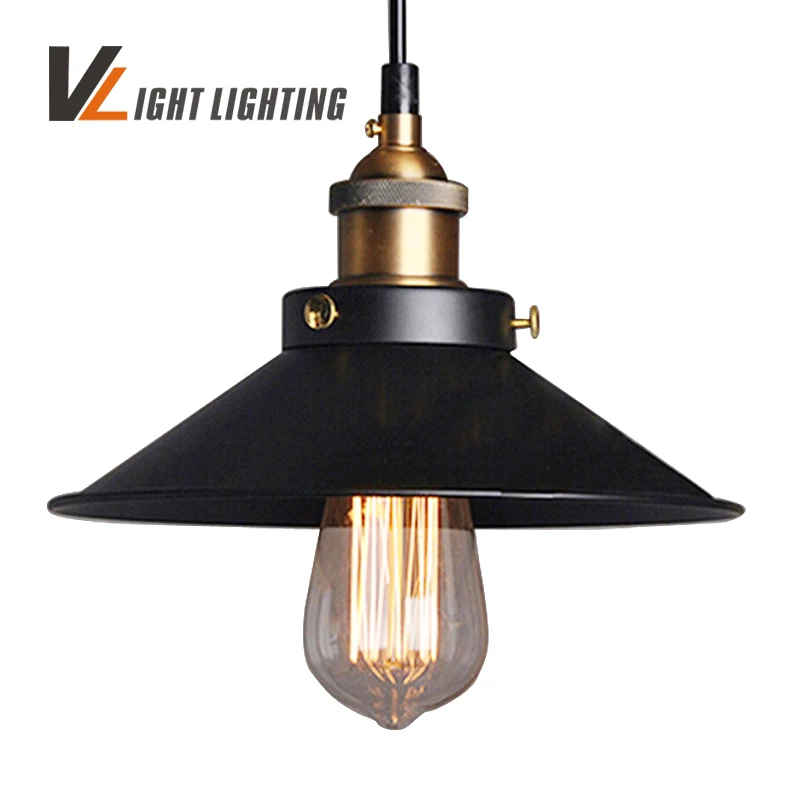 

Free shipping Dia 22cm copper black light 110V or 220V Edison bulb coffee bar lighting vintage lamps pendant lights
