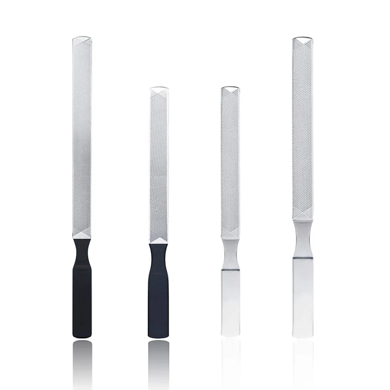 

Stainless Steel Nail File 13cm 18cm Four Sides Professional Nail Art Polishing Tool Exfoliating Design for Toe Manicure Tool NFA