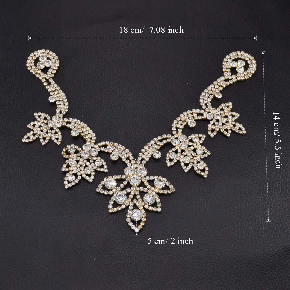 sew on rhinestone neckline for clothing HD-1100 (5)