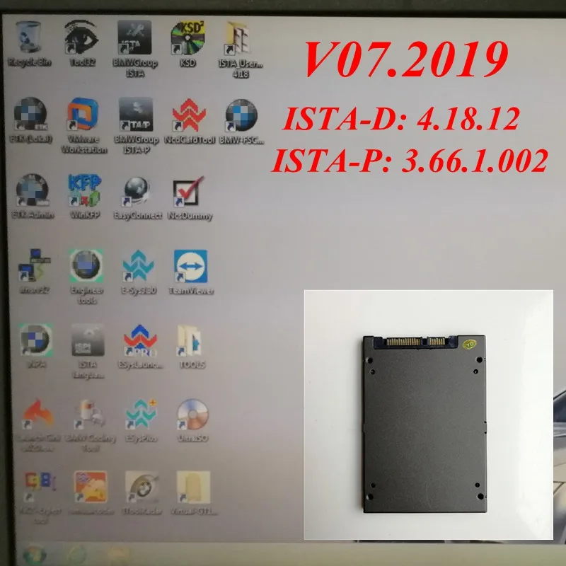 

Wifi Icom A2 Next for BMW Software V07.2019 ISTA D 4.18.12 ETK Inpa NCS installed well on Hard disk with Expert Mode for Scanner