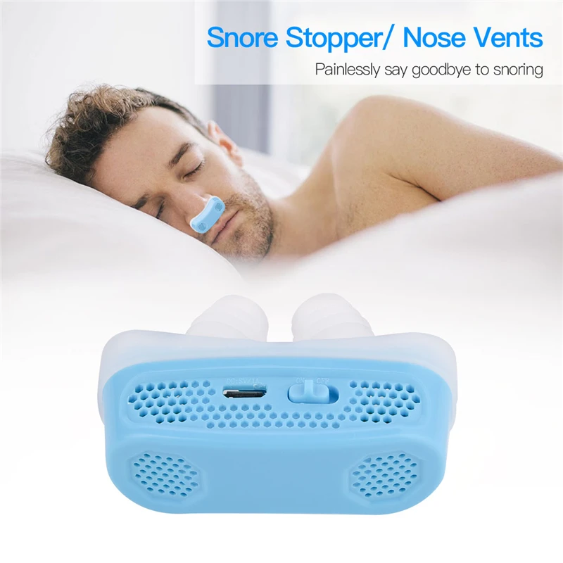 

Electric Snore Stopper Anti Snoring Nose Stopping Breathing Apparatus Guard Sleeping Aid Mini Snoring Device Relieve Snoring