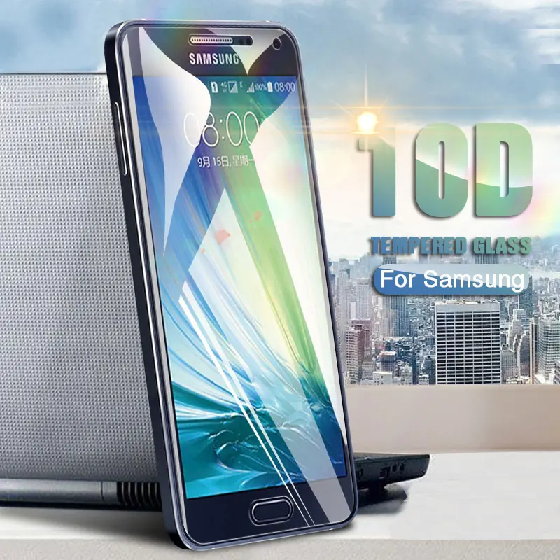Закаленное стекло 10D с полным покрытием для Samsung Galaxy A7 A5 A3 2017 2016 Защитная пленка