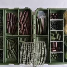 Коробка для снастей карпа-с колючей тефлон темно-серый широкий Gape Т-крючки, безопасная клипса, рукава, бусины и другие снасти для рыбалки на карпа