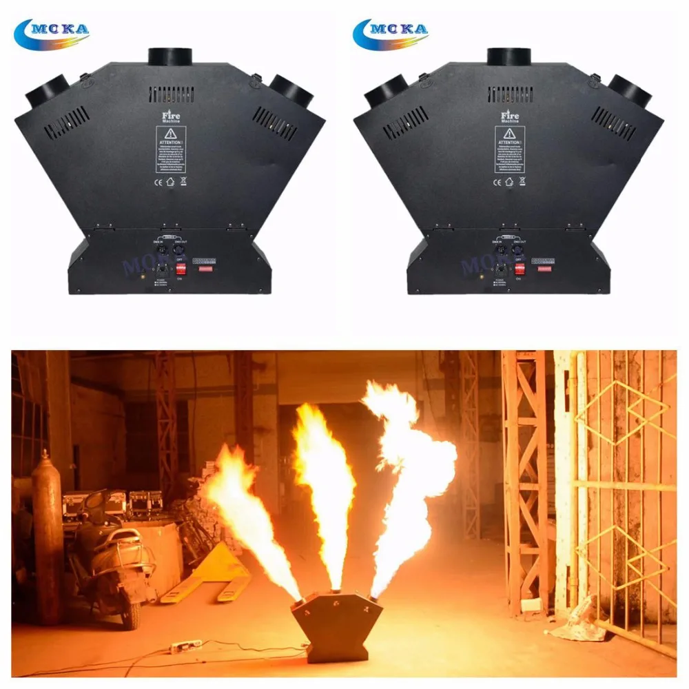

4Pcs/lot stage effect fire machine 3 head fire spray machine Flame effect DMX flame projector