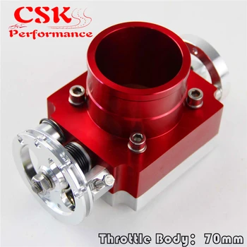 

70MM THROTTLE BODY PERFORMANCE INTAKE MANIFOLD BILLET ALUMINUM HIGH FLOW RED
