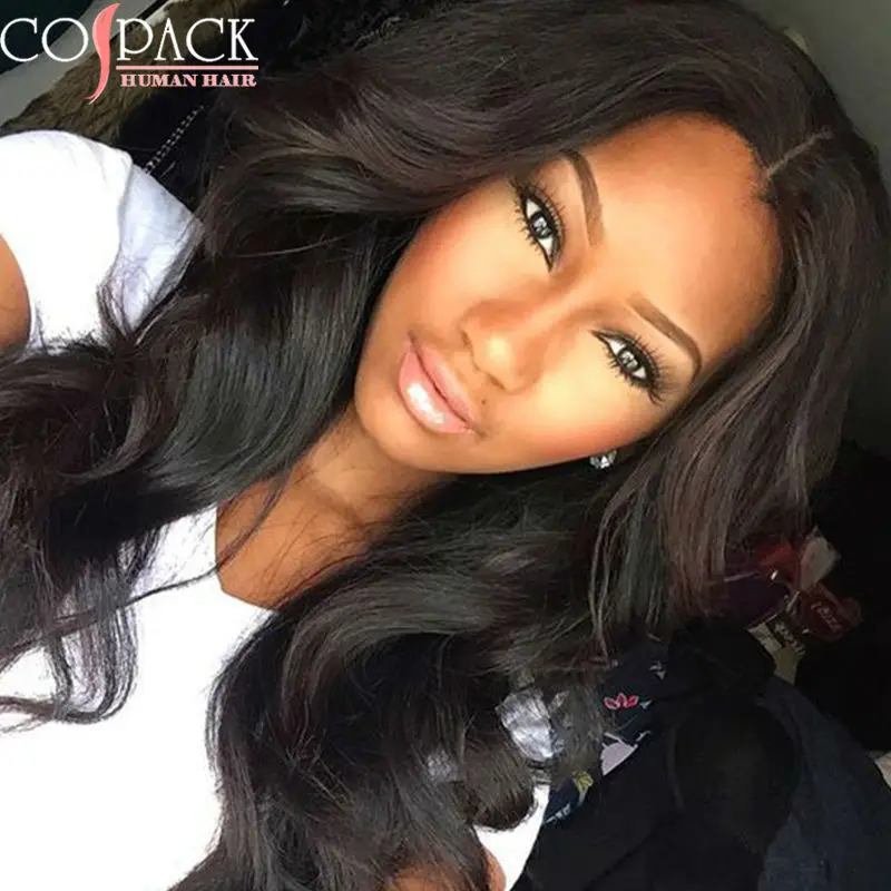 7A Unprocessed Full Lace Human Hair Wigs Lace Front Wigs Body Wave Natural Hairline Brazilian Virgin Hair for Black Women