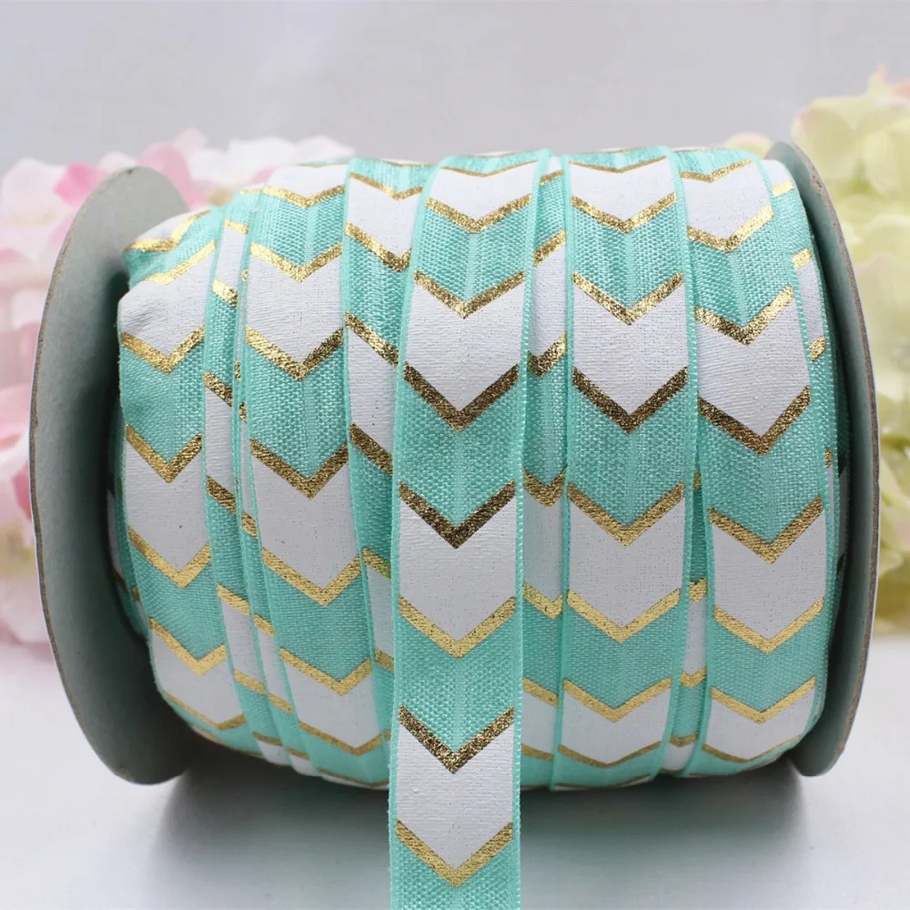 

16612-7,5 / 8''16MM thermal printing elastic band 5 yards DIY hair material, a variety of colors.