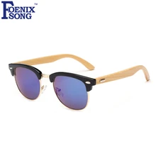 FOENIXSONG Marca Ronda gafas de Sol de Los Hombres 2017 Nuevo Remache De Metal y Plástico Marco Mujer Gafas de Sol de Las Mujeres Oculos gafas de sol