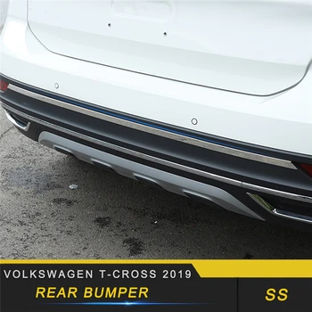 

For Volkswagen T-CROSS 2019 Car Styling Rear Bumper Fender Protector Cover Trim Frame Sticker Exterior Accessories