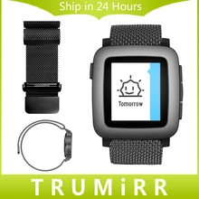 22mm Milanese Boucle Bande En Acier Inoxydable Montre Bracelet Sangle pour Pebble Temps Acier ASUS Zenwatch 2 Lg G Watch W100/W110/W150