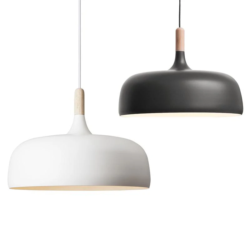 

Dining Pendant Light White/Black Lampshade Kitchen Industrial Home Decoration Cafeteria Light Fixtures