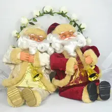 New Santa Claus Toy 25cm 10 inch Christmas Gift Doll Flannel Toys Xmas Decor OI