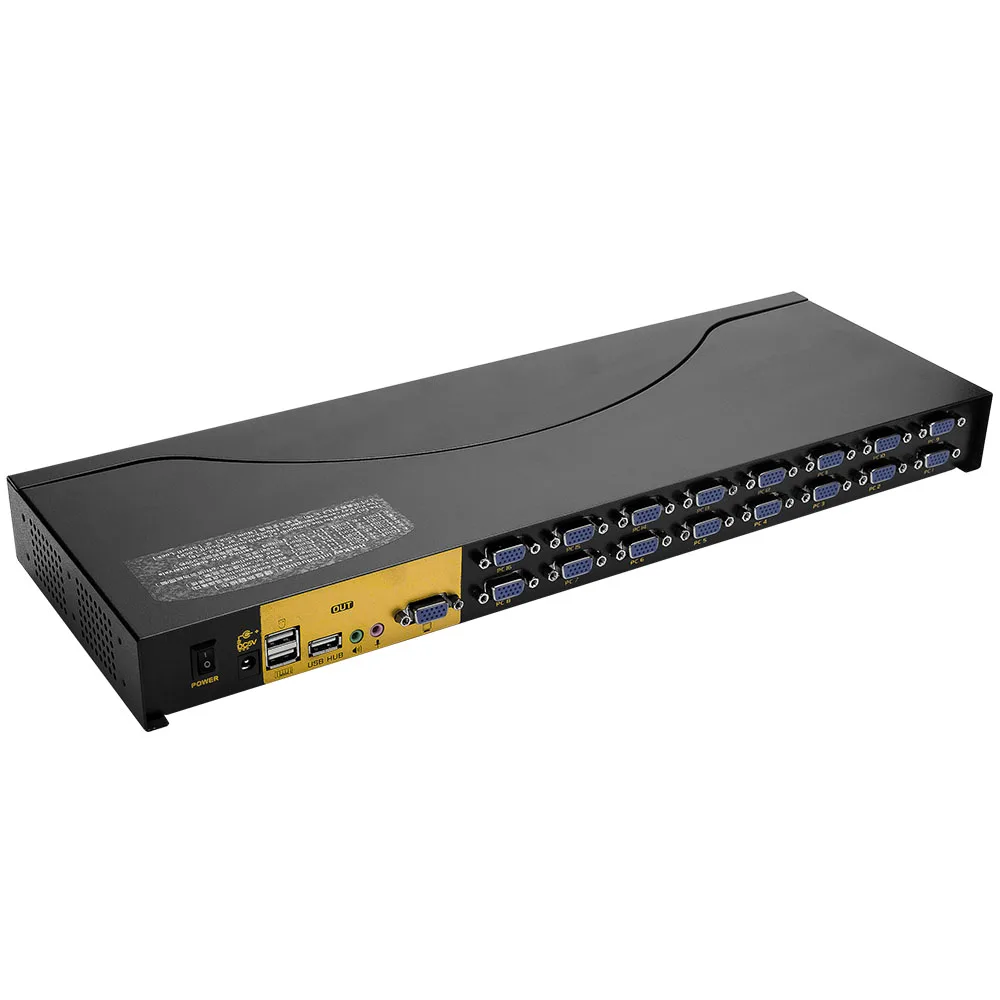 USB KVM переключатель VGA 16 портов с кабелями ПК МОНИТОР клавиатура мышь поддержкой