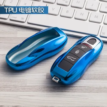

New soft TPU Car Styling Car Key Cover Shell Case For Porsche Cayenne Boxster 986 987 Panamera Macan Remote Key Wallet