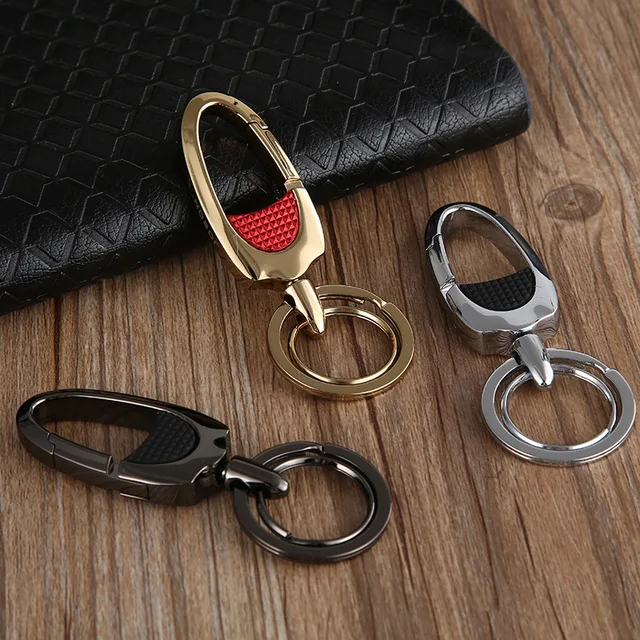 high quality waist hanging keychain key ring pants buckle double loops