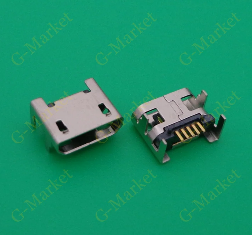50PCS Micro USB Connectors 5 pin Jack Micro usb, 4 feet 5 Pins konektor USB mikro ekor pengisian