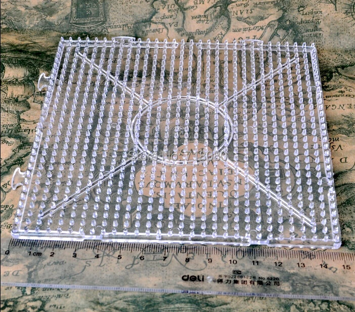 Wholesale Big Square PegBoards For 5mm Perler Beads Hama Beads Fused Beads Clear Linkable Large