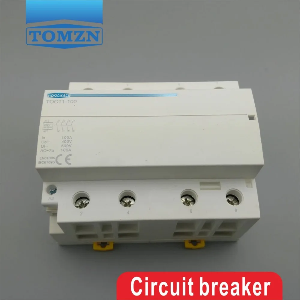 TOCT1 4 P 100A 4NO 230 V 50/60 HZ Din rail бытовой ac Контактор В соответствии с стандартом четыре нормальный открытый