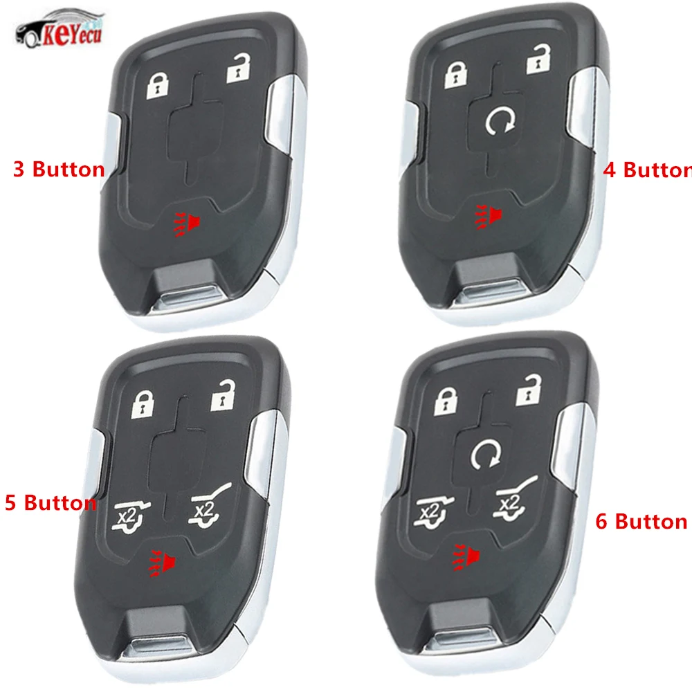 Replace Remote Smart Key fob Case 6 Button for Chevrolet Suburban Tahoe HYQ1AA