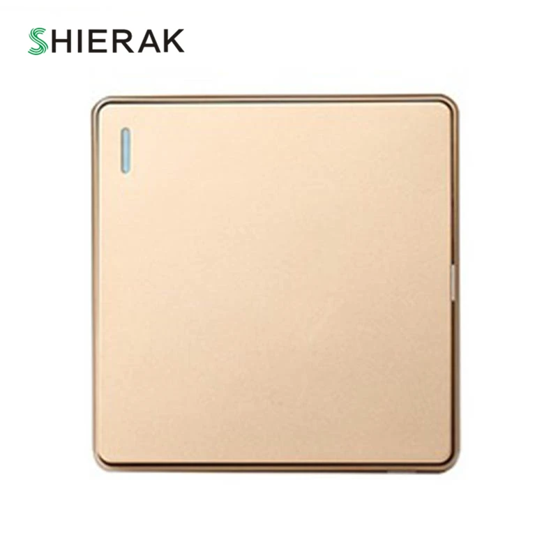 Shierak 1 Gang 1way 1 Gang 2way Light Switch Gold Panel