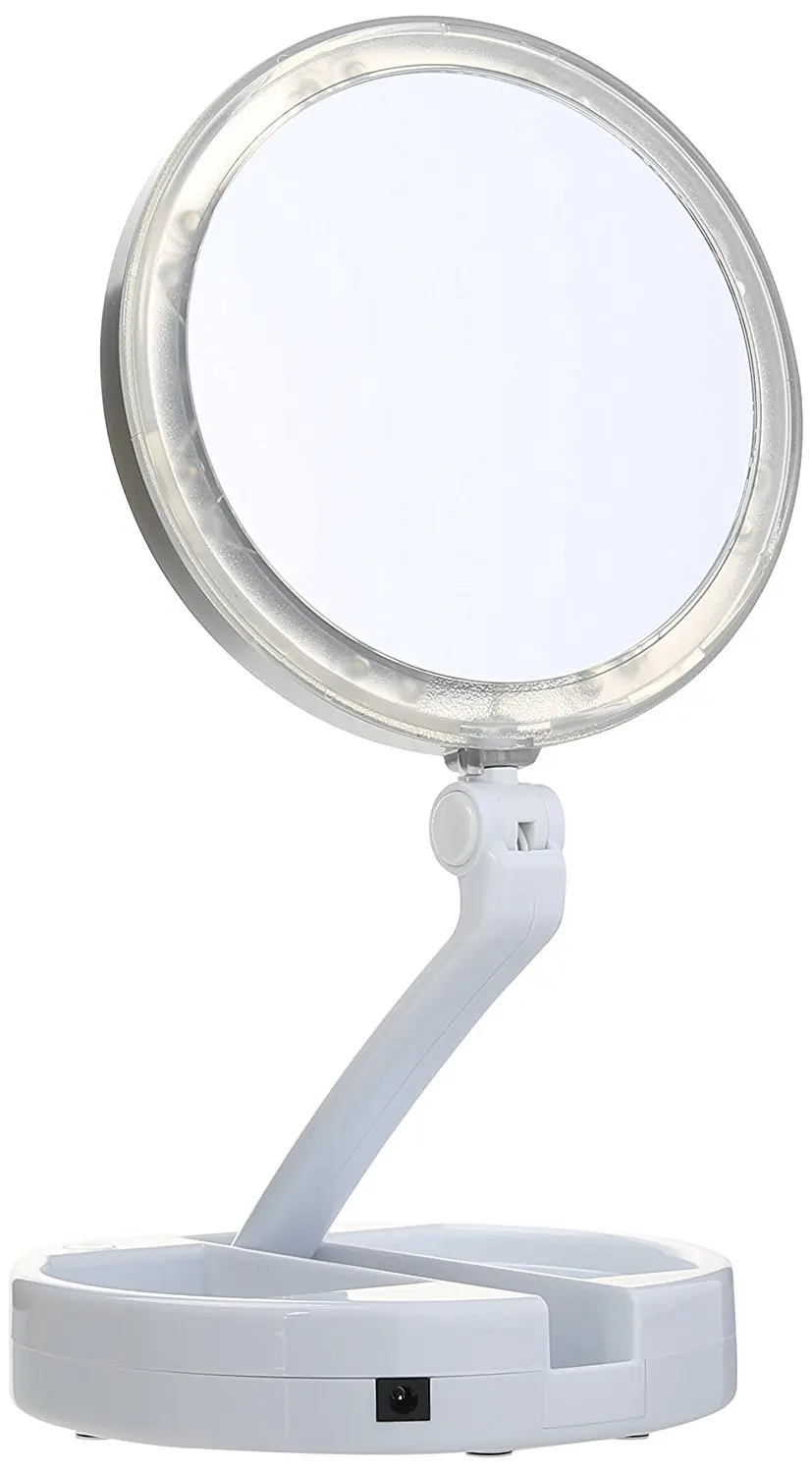 floxite 10x lighted travel mirror