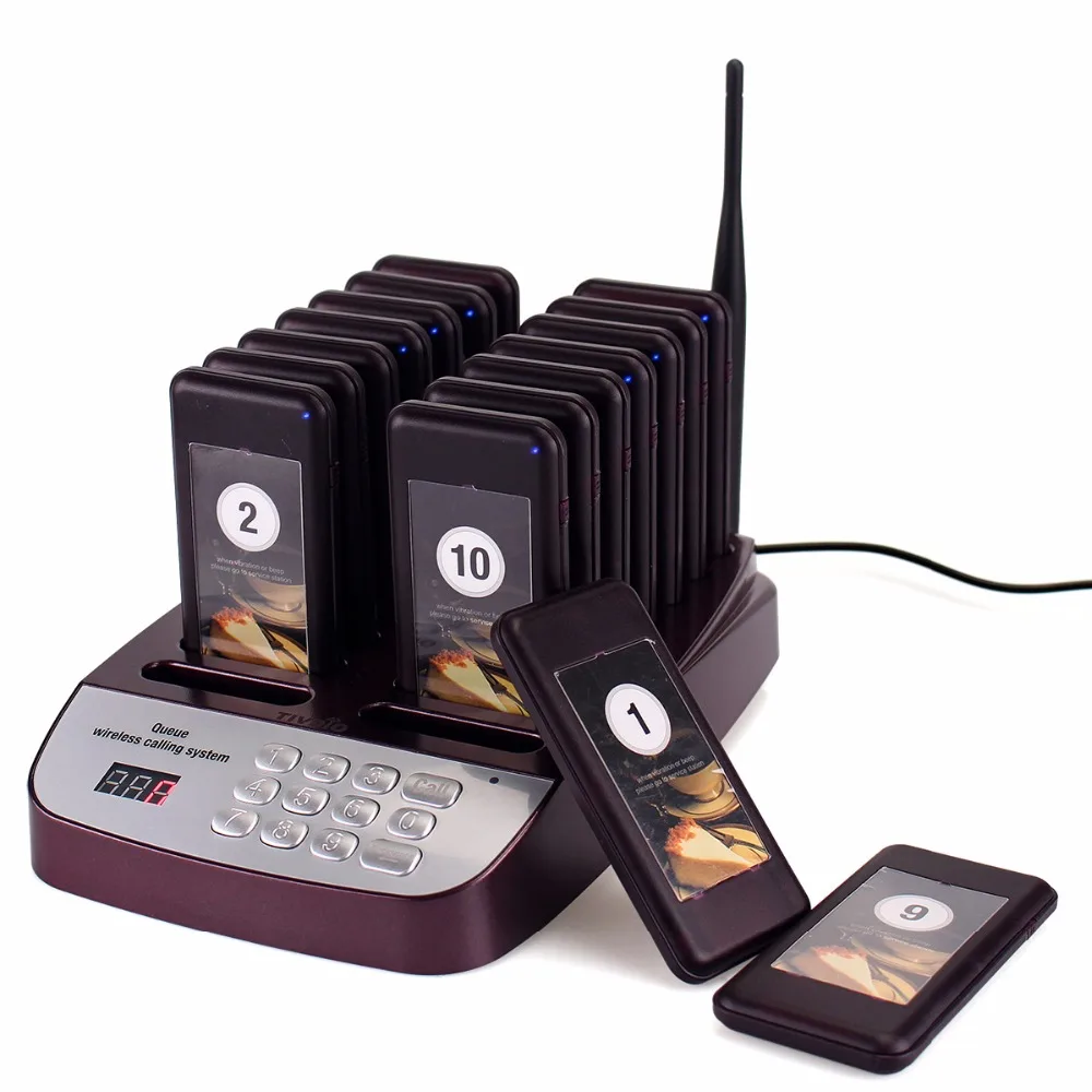 TIVDIO T-113 Waiter Calling System Restaurant Pager Wireless Paging Queuing System Buzzer Quiz Customer Service Equipment F9403D