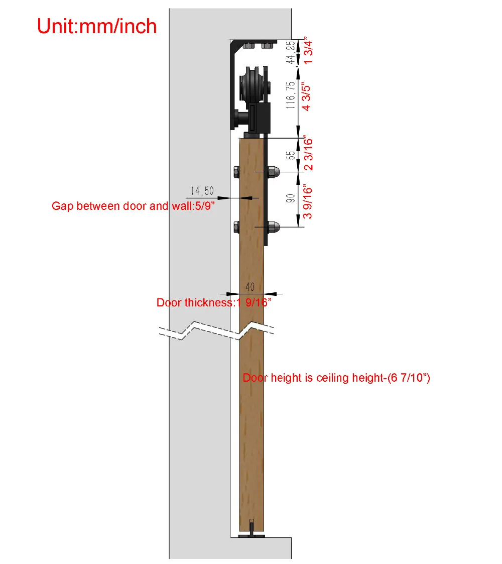 DIYHD 5ft 8ft настенное крепление для потолка черный потолочный кронштейн