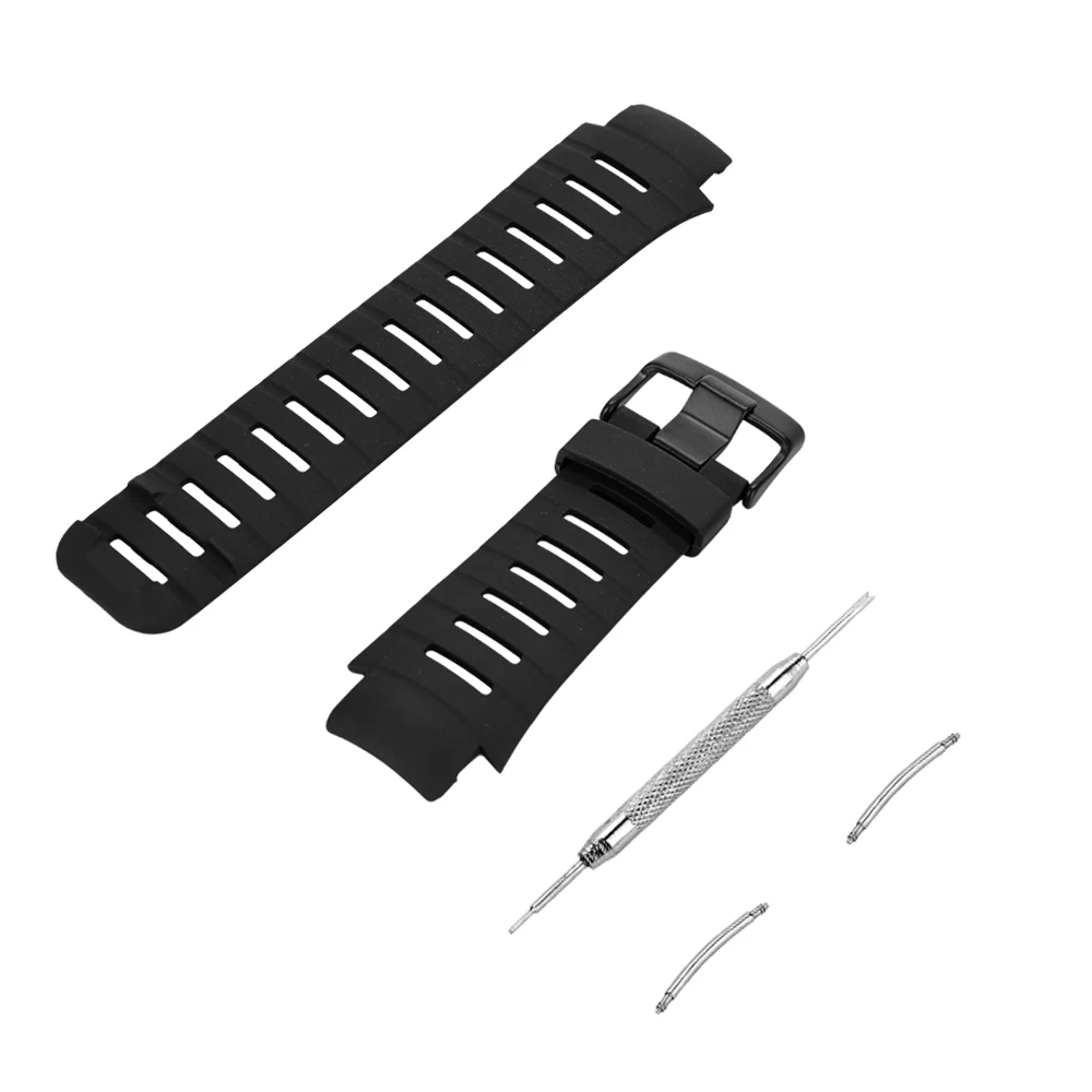 

Watchband Outdoor Waterproof Rubber Watch Band Watch strap Steel Buckle Wristwatch Band with Screwdriver for SUUNTO X-LANDER