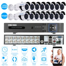 OWSOO 1080N DVR 16 шт. 1080 P AHD CCTV камера движения водонепроницаемый детектор Ночного видения камеры безопасности системы наблюдения комплект