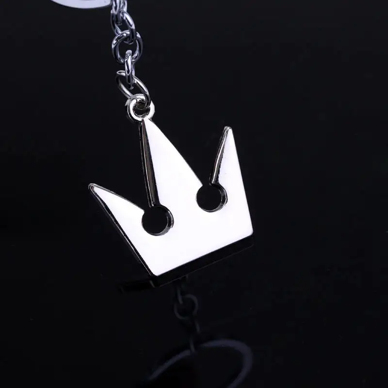 Popular Game Kingdom Hearts Crown Keychain Silver Color Metal Car Key Chain Fashion Gift Chaveiro Keyring Jewelry For Key Holder