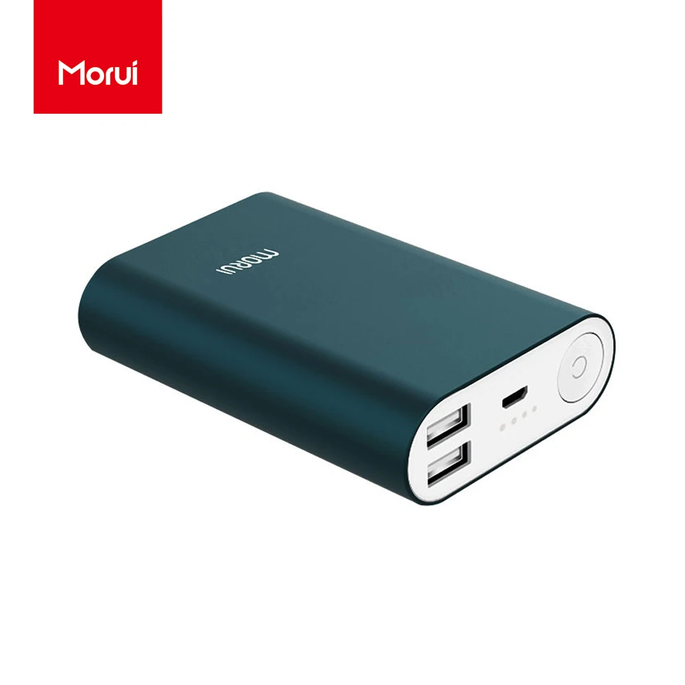 

MORUI 10000 mAh Mini Power Bank MG10 Metal Powerbank Portable Charging Treasure Dual USB Output Phone Charger for Smart Phone