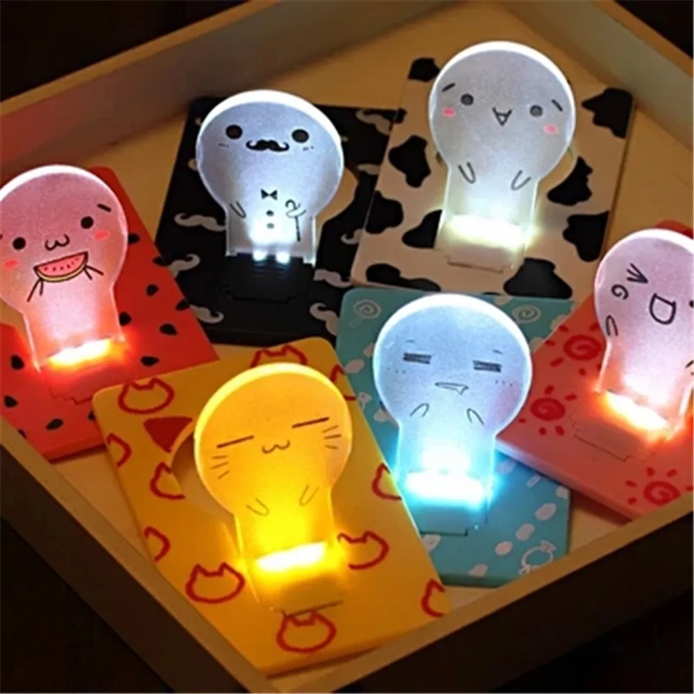 

2018 New Cute Cartoon Style Bedside Lamp Unplugged Night Light With Battery Card night light for children Home decor 7.6