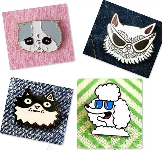 X067  Free shipping Cartoon Cute Dog Metal Brooch Pins,Fashion Jewelry Wholesale