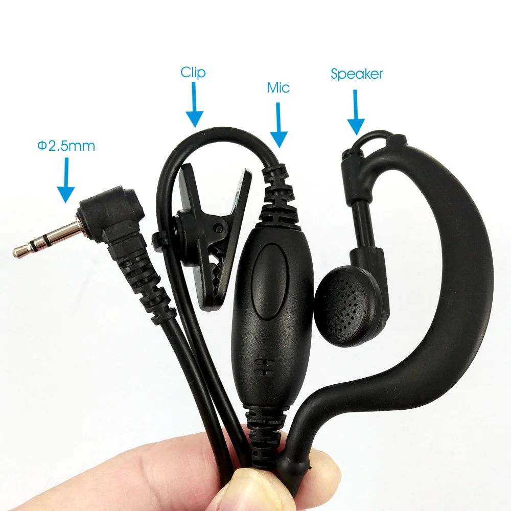 2.5mm Earhook Earpiece for Motorola Walkie Talkie 8
