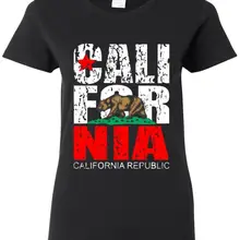 Калифорнийская Республика, винтажная женская футболка, штат медведь, флаг, тройники для женщин, милый стиль, горячая Распродажа, футболка, брендовая футболка