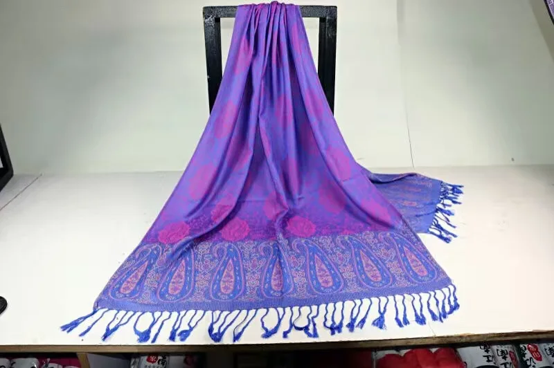 Женская зимняя теплая шаль из пашмины, шарф, винтажный жаккардовый этнический рисунок кешью Пейсли, шарф, шаль, платок, Echarpes fulards Femme